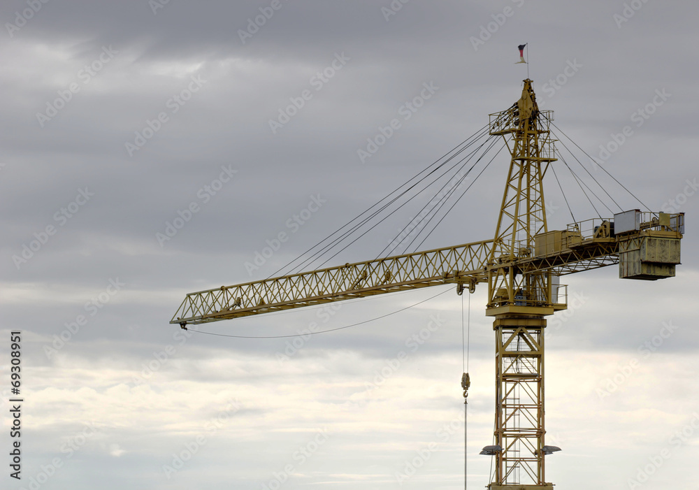 Crane in Germany on contrasty sky Crane in Germany on contrasty sky