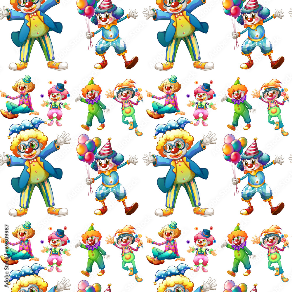 Seamless clowns Seamless clowns