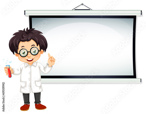 Scientist and screen