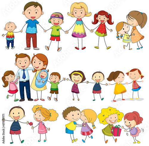 Happy and loving family