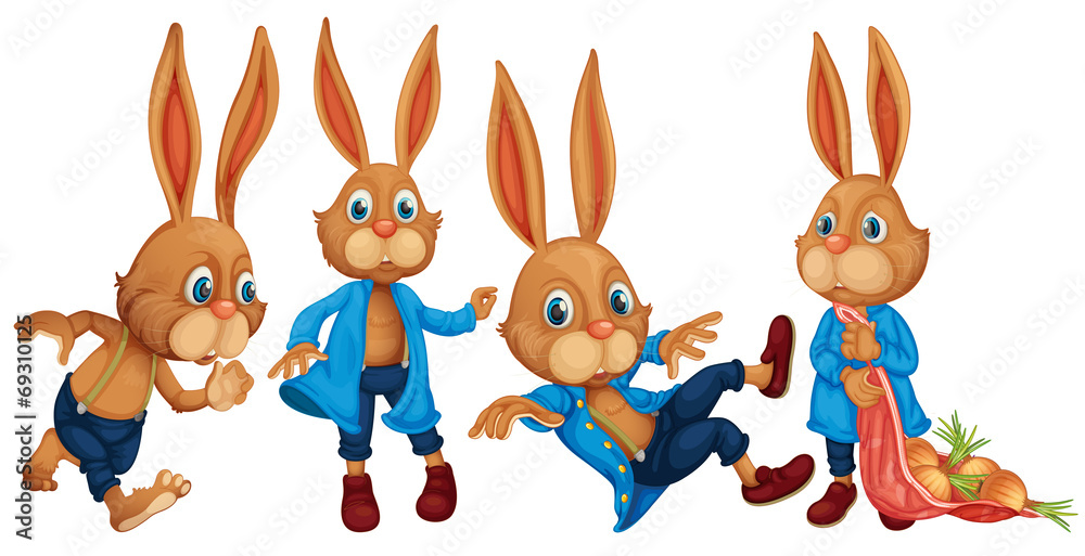 Naklejka premium Rabbits