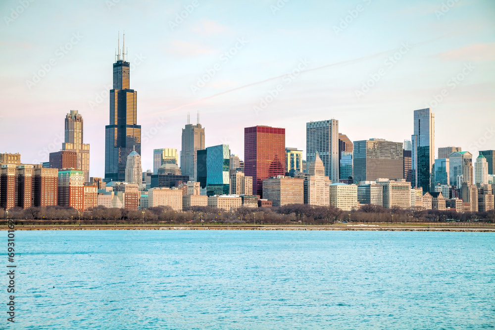 Chicago downtown cityscape