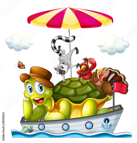 Animals on boat