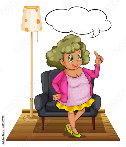 Woman in living room