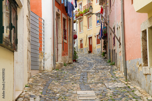 street in old town of Lisbon © neirfy