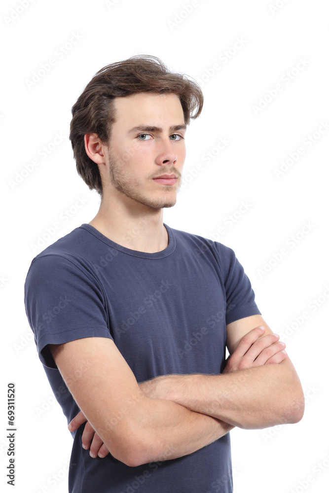 Portrait of a serious casual man with folded arms Portrait of a serious casual man with folded arms