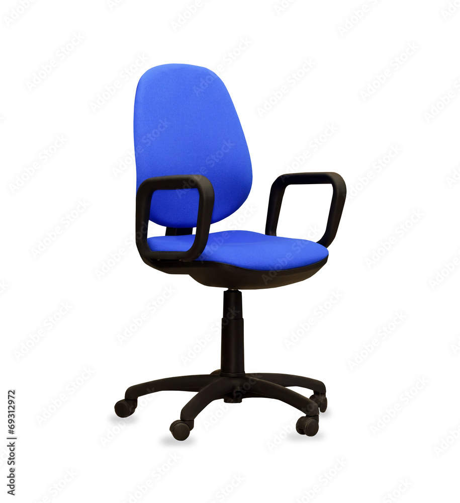 The blue office chair. Isolated The blue office chair. Isolated