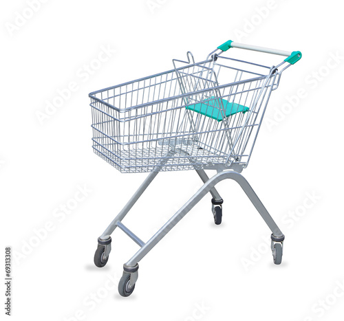 Shopping cart isolated over white