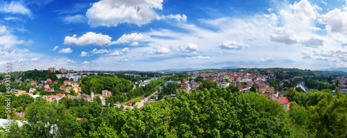Panorama of the city of Cieszyn