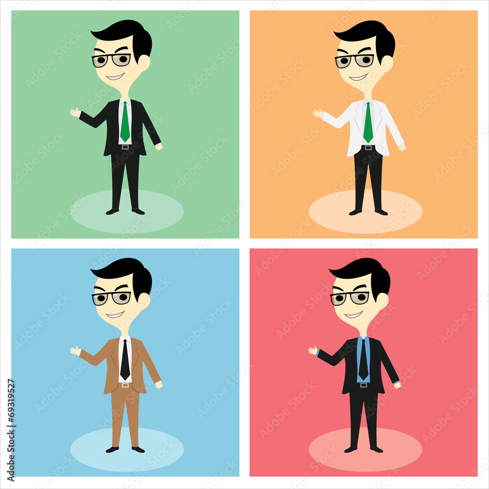Businessman Mascot Vector Businessman Mascot Vector