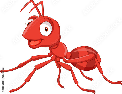 cartoon red ant