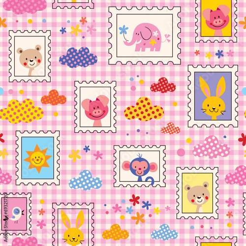 cute baby animals pattern