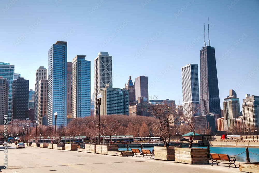 Chicago downtown cityscape