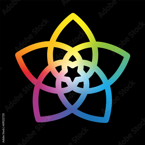 Flower of the Venus Rainbow Black