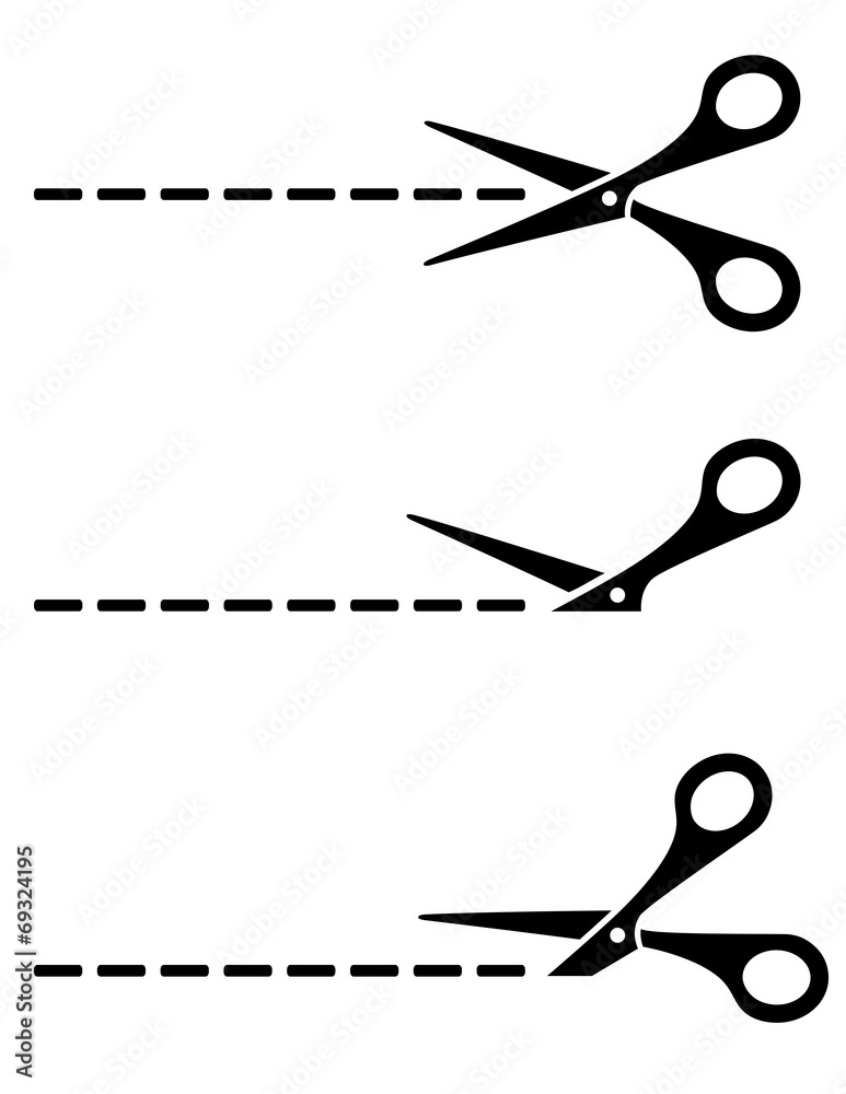 cut lines with scissors cut lines with scissors