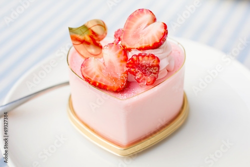 Sweet strawberry cake