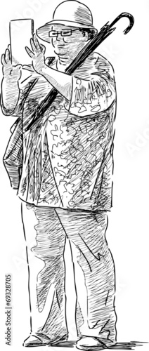 contemporary elderly woman