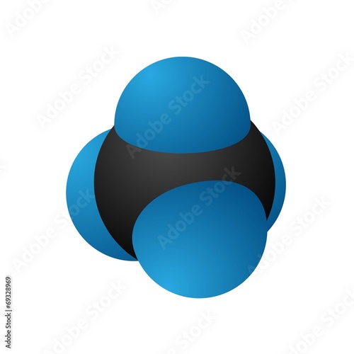 CH4 methane  molecule;