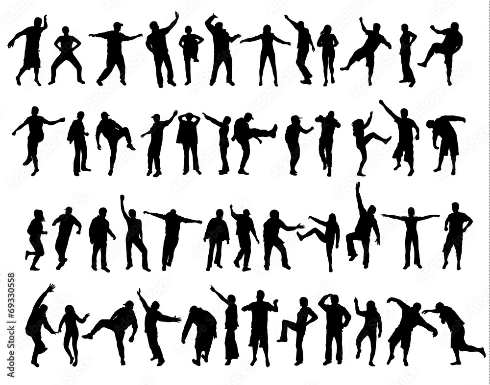 People silhouettes People silhouettes