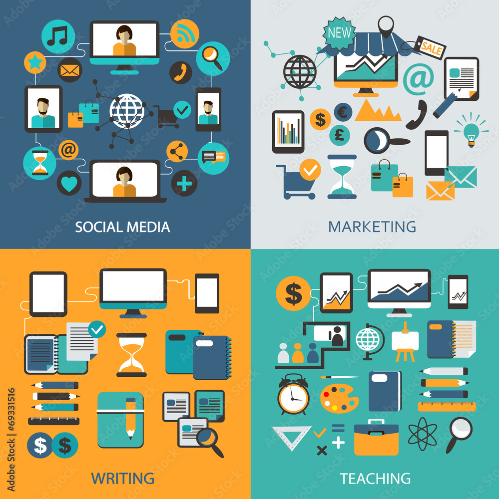 Flat design. Freelance infographic Flat design. Freelance infographic