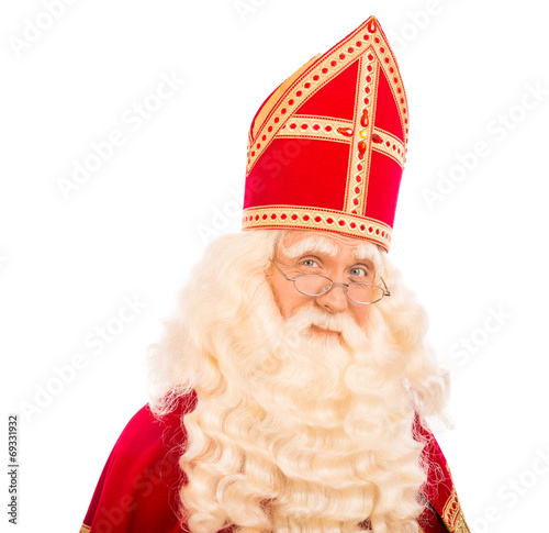 Sinterklaas portratit on white background photo