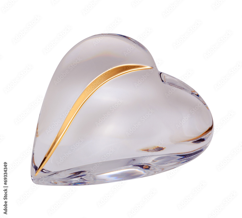Fototapeta premium Glass heart isolated