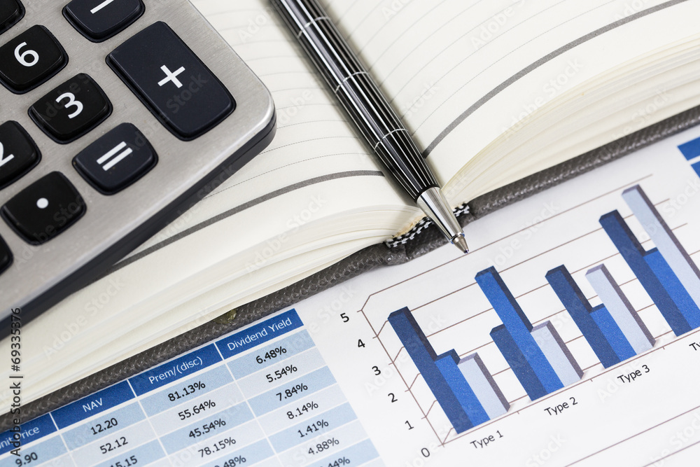 Obraz premium Showing business and financial report. Accounting