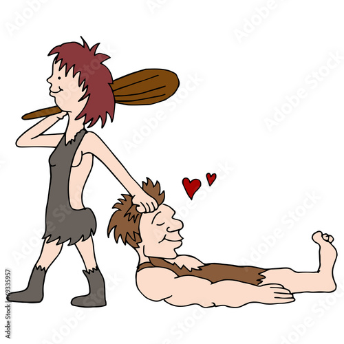 Cavewoman Clubs Caveman