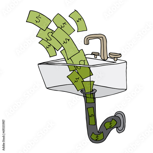 Money Going Down The Drain