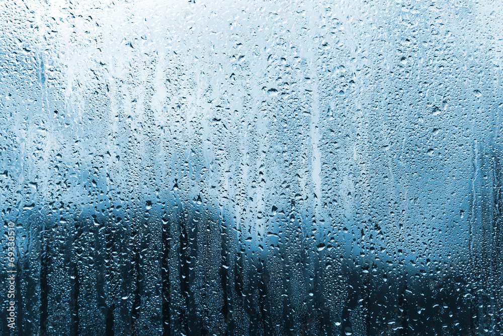 Naklejka premium rain on glass