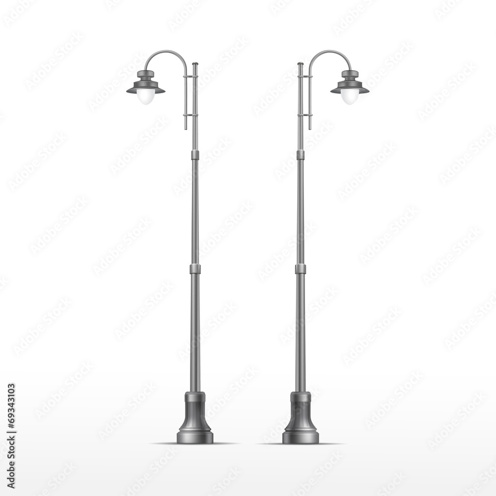 Vector Street Lamp Isolated on White Background Vector Street Lamp Isolated on White Background