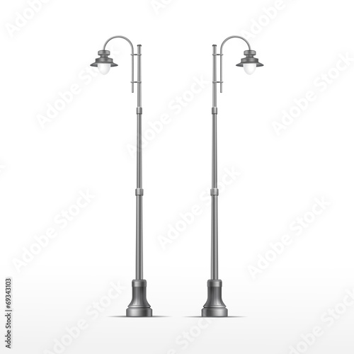 Vector Street Lamp Isolated on White Background