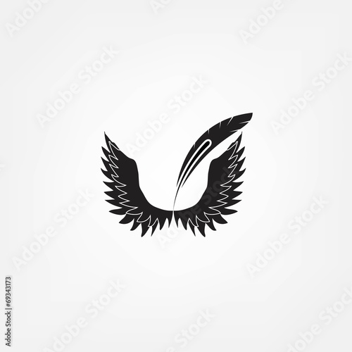 Vector illustration of angel icon