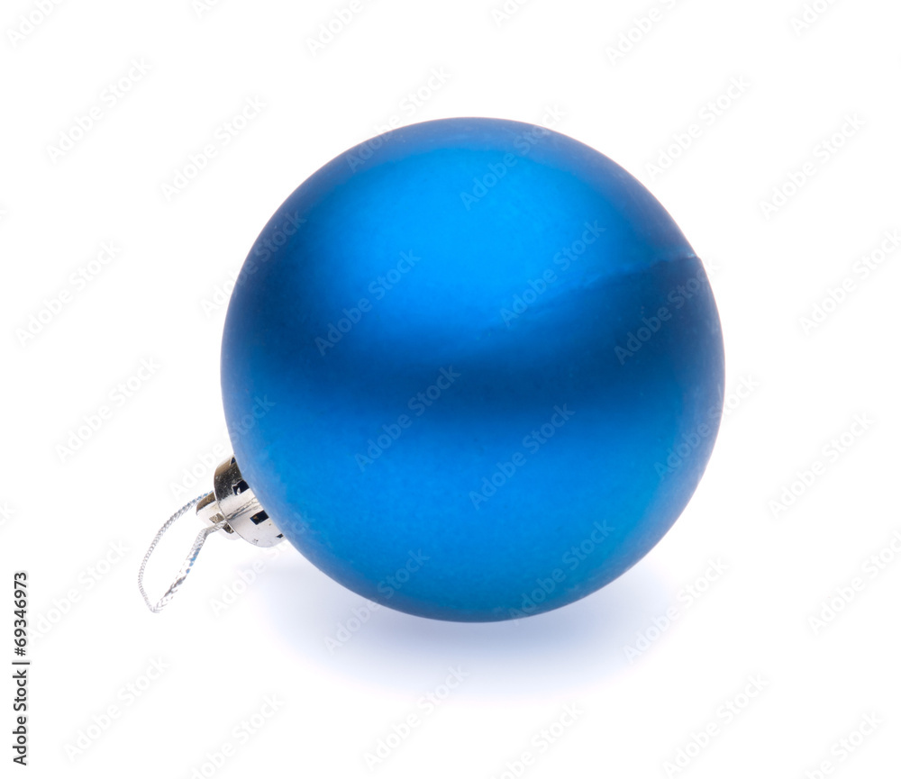 blue christmas ball on white background blue christmas ball on white background