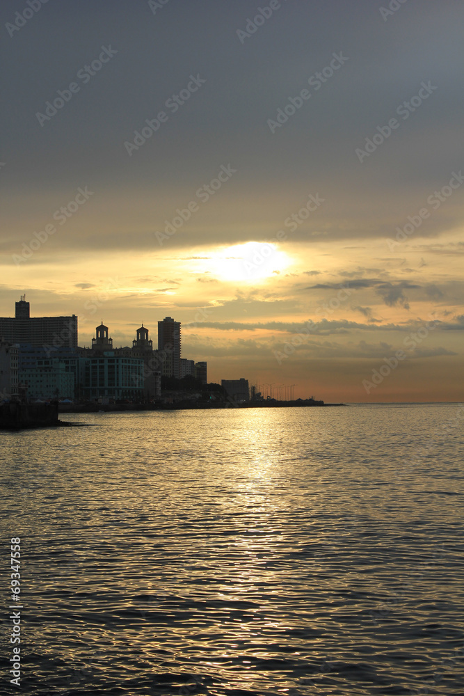 Havana Malecon at sunset