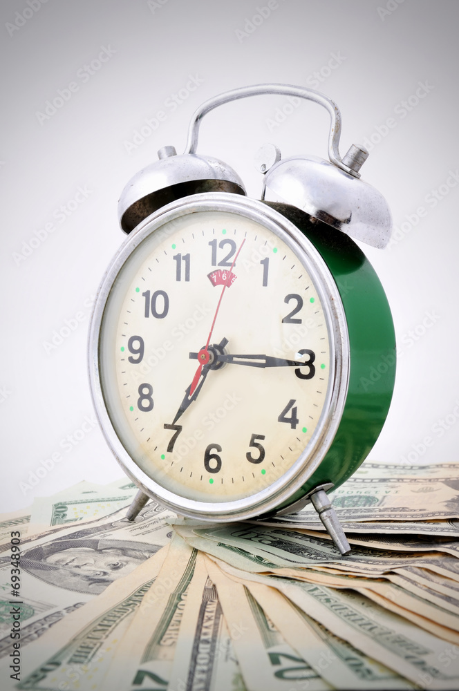 Time is Money Green Old Clock Time is Money Green Old Clock