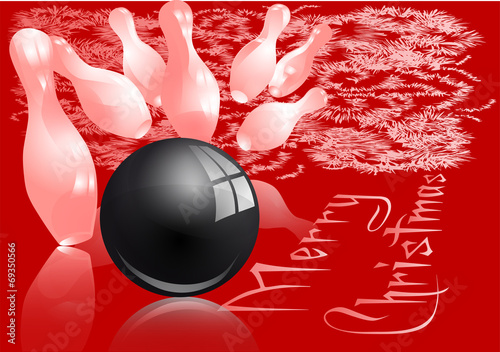 Christmas bowling strike