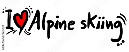 Alpine skiing love
