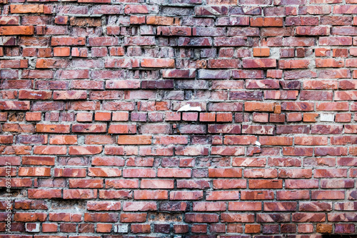Background of brick wall texture. Old red brick wall texture