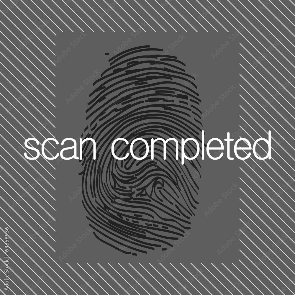 Naklejka premium Fingerprint scan