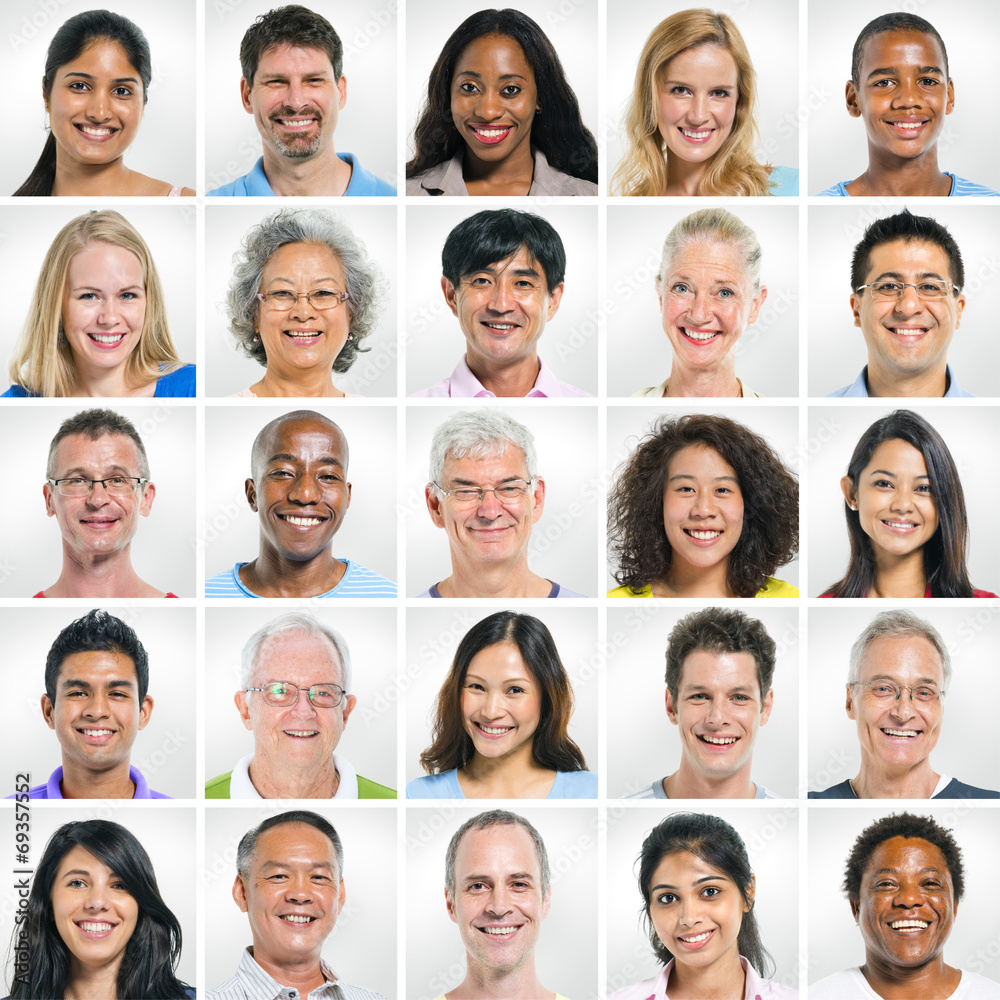 Multiethnic group of smiling people Multiethnic group of smiling people