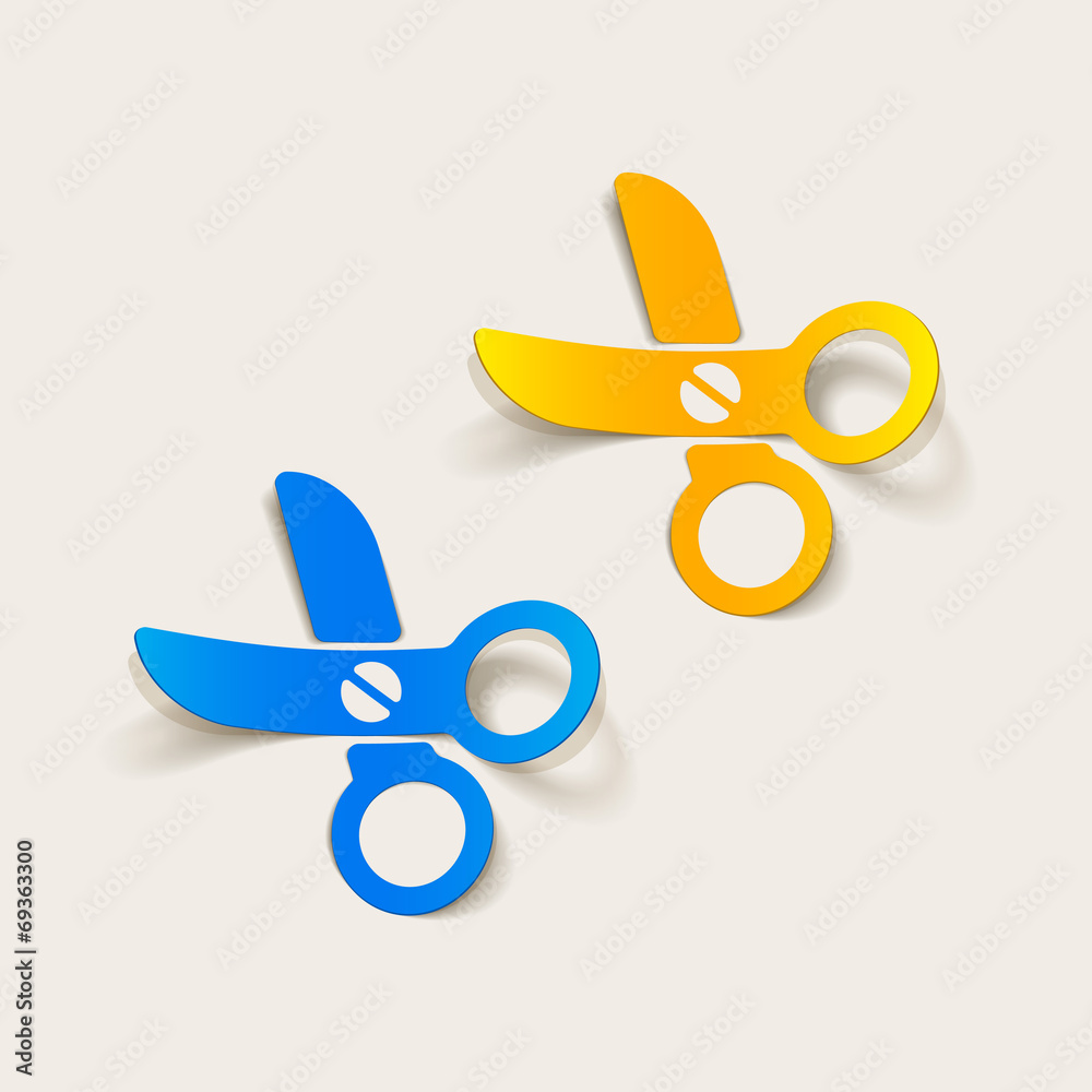 realistic design element: scissors realistic design element: scissors