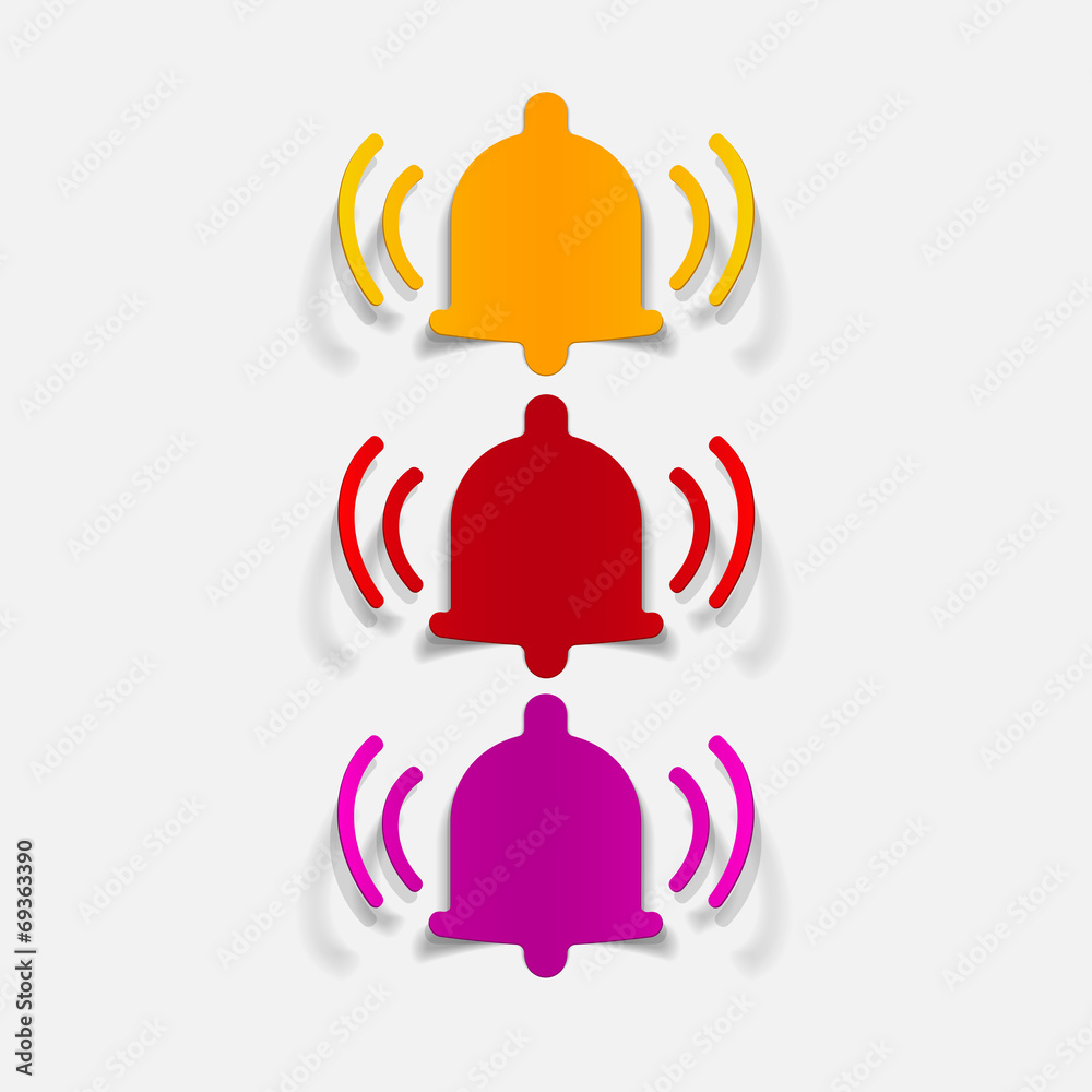 realistic design element: bell realistic design element: bell