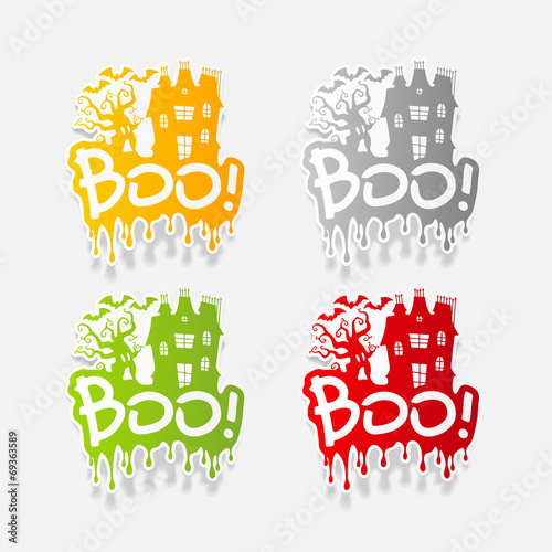 realistic design element: boo