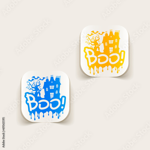 realistic design element: boo