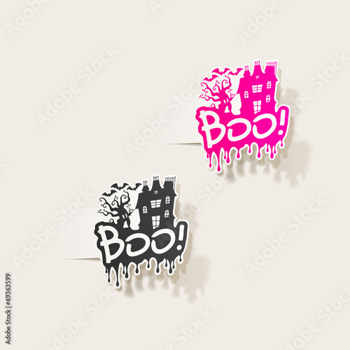 realistic design element: boo