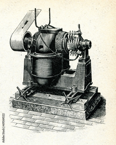 Canvas Print Dynamo with upper rotor