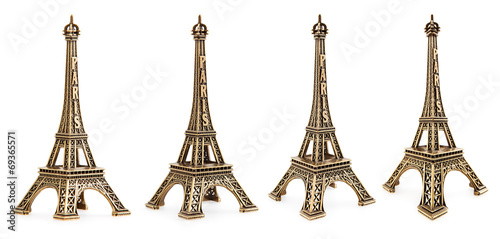 Slika na platnu Eiffel tower statue photographed with different perspectives
