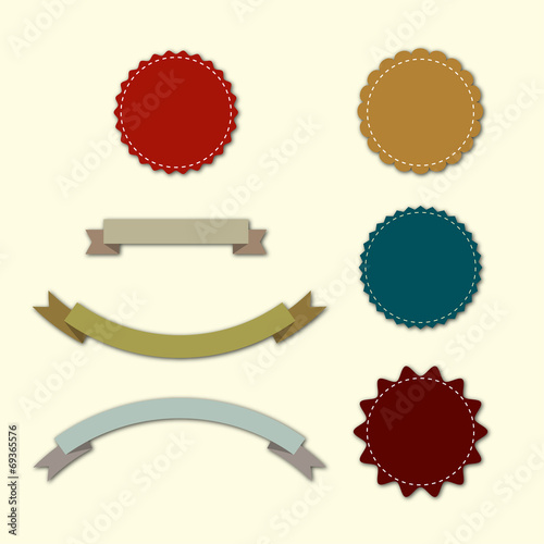 Collection of labels and ri...