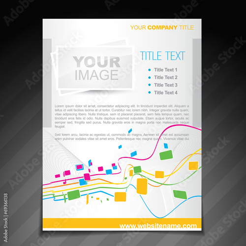  colorful waves flyer brochure design